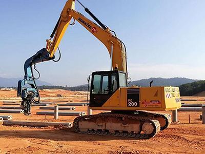 Вибропогружатель на экскаватор Komatsu PC360LC-10 (Малайзия)